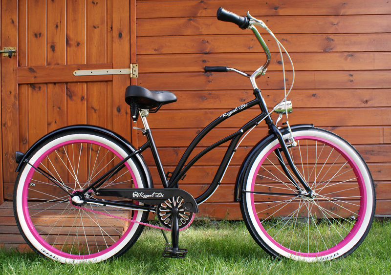 Rower Cruiser DARK LADY 26" czarny różowy miejski - obrazek 7