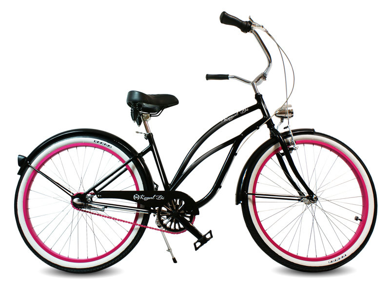 Rower Cruiser DARK LADY 26″ czarny różowy miejski