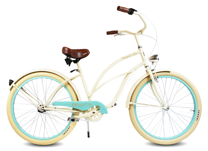 Rower Cruiser LAGUNA 26″ kremowy błękitny miejski